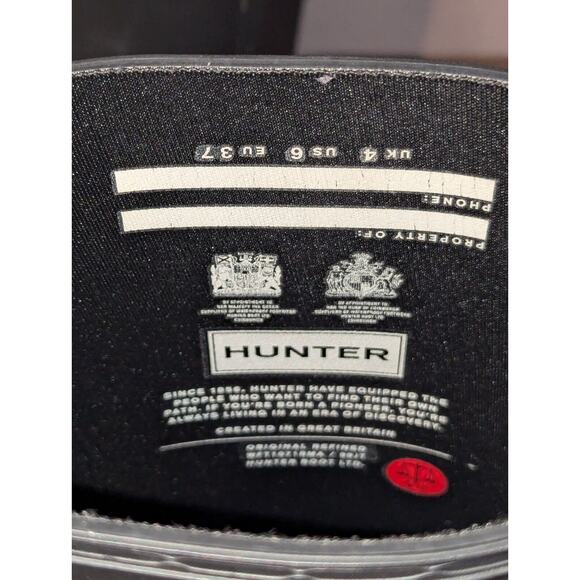 Hunter Women's Size 6 Rain boot Original Tall Black Matte - Picture 6 of 11